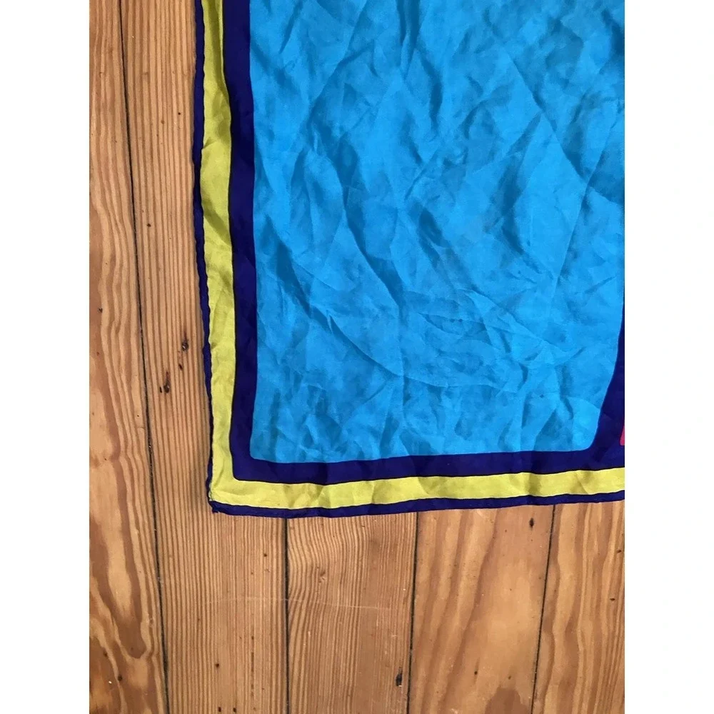Vintage‎ Peter Max silk scarf 1970's 20X20 psychedelic Mod Hippie